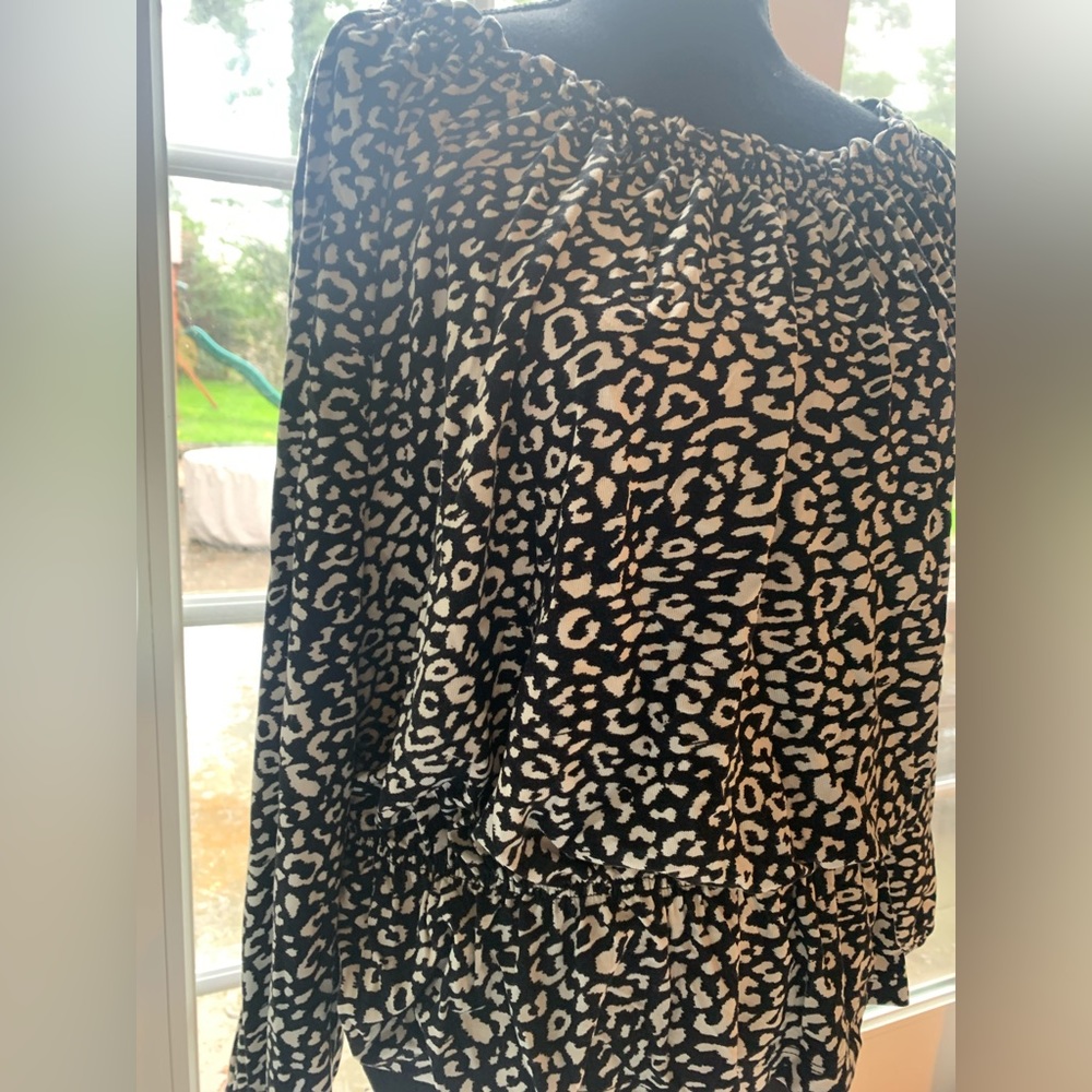 Scoop for Walmart print blouse size Large